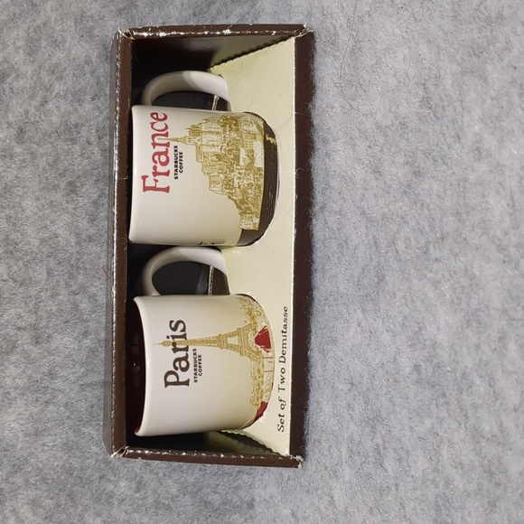Starbucks Other - Starbucks Coffee Set Of Two Demitasse - Paris -France 3oz Mini Mug NIB